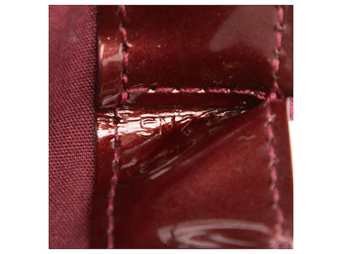Louis Vuitton Red Monogram Vernis Wilshire PM Rosso Bordò - vista 6
