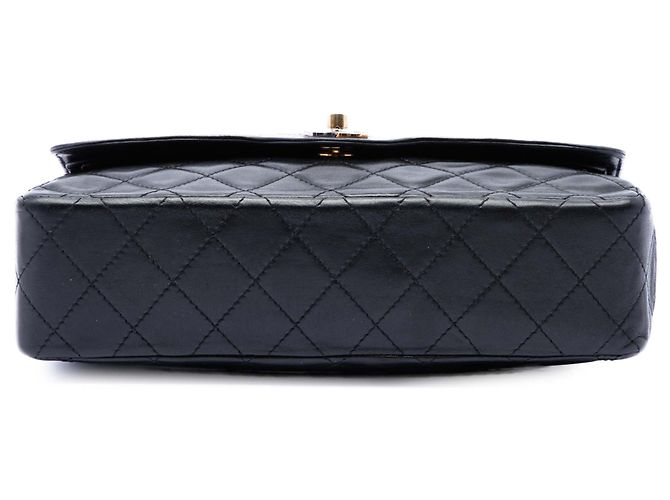 Chanel Black Limited Edition Paris in agnello trapuntato Double Flap Nero - vista 3