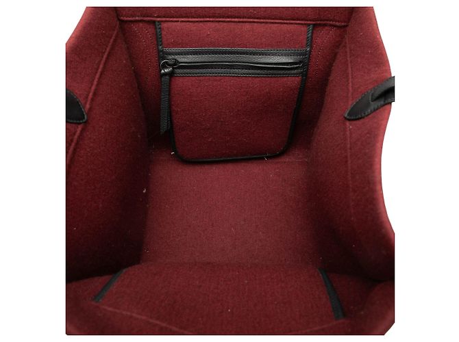 Céline Borsa Celine Red Medium Felt Phantom Luggage Tote Rosso Bordò - vista 4