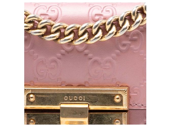 Piccola borsa a tracolla Gucci Pink Guccissima Padlock Rosa - vista 7