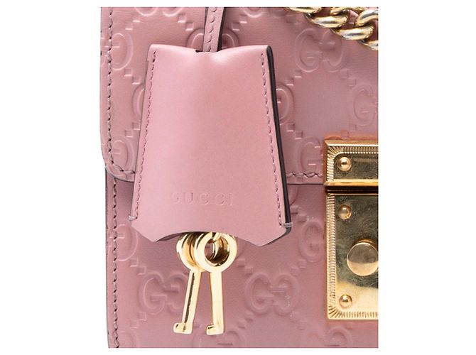 Piccola borsa a tracolla Gucci Pink Guccissima Padlock Rosa - vista 8