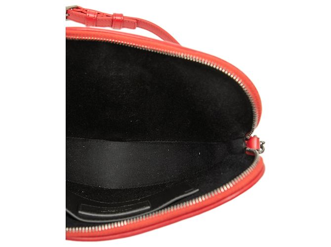 Borsa a tracolla Sac Coeur con nappa rossa in pelle di vitello Saint Laurent - vista 4