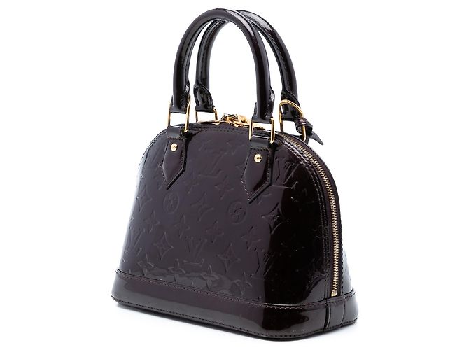 Louis Vuitton Alma BB in Monogram Vernis viola Porpora - vista 2