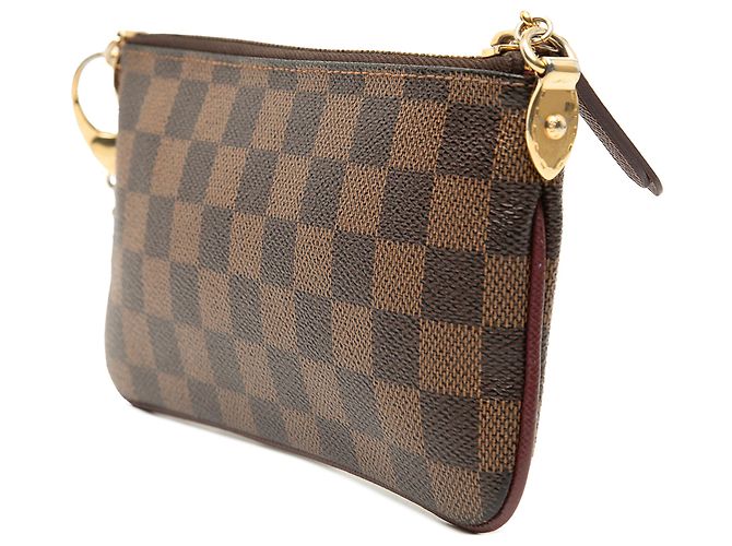 Louis Vuitton Pochette Milla MM Damier Ebene Marrone Trunks Labels - vista 2