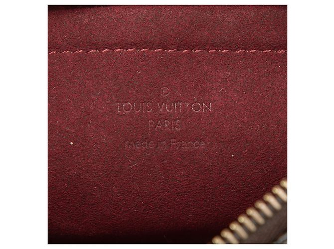 Louis Vuitton Pochette Milla MM Damier Ebene Marrone Trunks Labels - vista 5