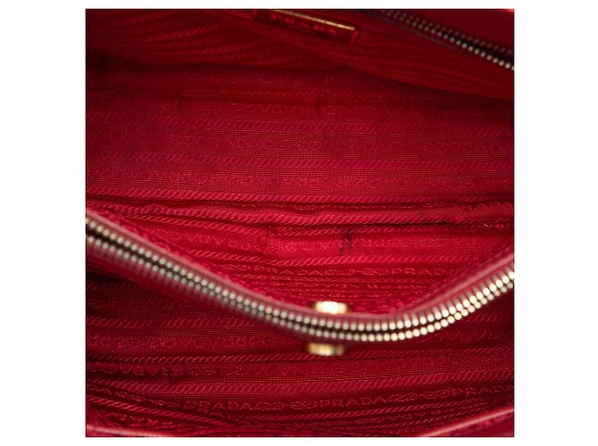 Borsa Prada Red Medium Saffiano Lux Galleria Rosso - vista 4