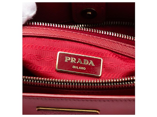 Borsa Prada Red Medium Saffiano Lux Galleria Rosso - vista 5