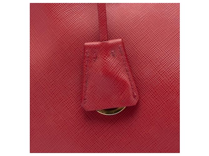 Borsa Prada Red Medium Saffiano Lux Galleria Rosso - vista 6