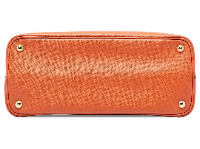 Borsa Satchel Prada Orange Medium Saffiano Cuir Double Handle Arancione - vista 3