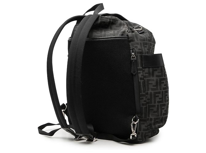Fendi Gray Large FF Jacquard Strike Rucksack Braun - Ansicht 2