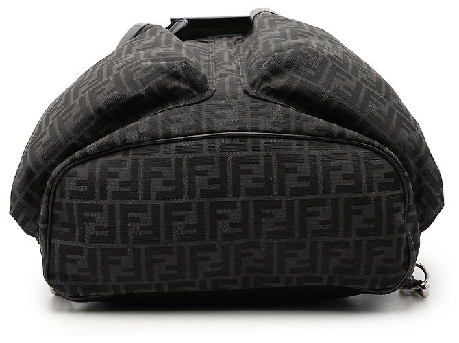 Fendi Gray Large FF Jacquard Strike Rucksack Braun - Ansicht 3