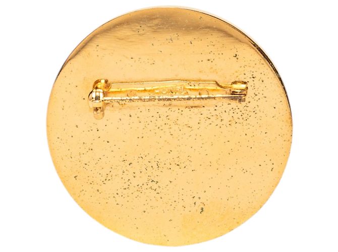 Spilla rotonda Chanel Gold Gold Plated Enamel Coco Star Logo D'oro - vista 2