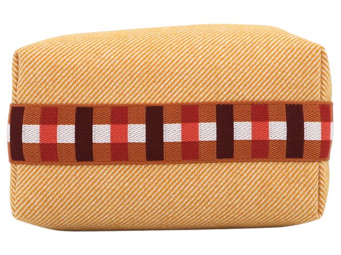 Custodia in lana Hermès Orange Small Wool Bride a Brac Au Carre Arancione - vista 3