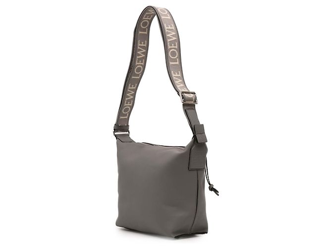 LOEWE Borsa Cubi Crossbody in pelle di vitello grigia piccola Marrone - vista 2