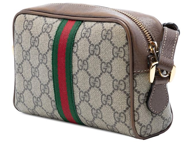 Gucci Beige Mini GG Supreme Web Ophidia Crossbody - vista 2