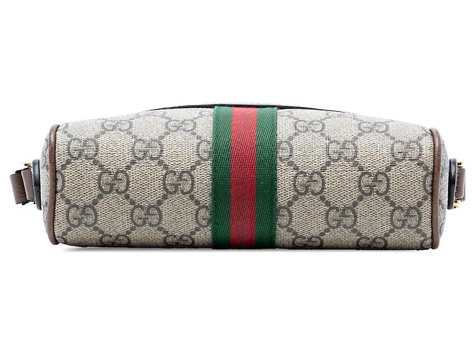 Gucci Beige Mini GG Supreme Web Ophidia Crossbody - vista 3