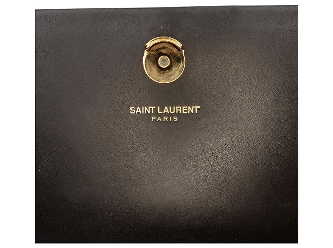Borsa a tracolla Kate con nappa in pelle di vitello liscia nera di medie dimensioni con monogramma classico Saint Laurent - vista 5