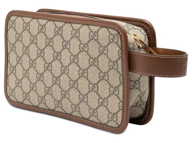 Clutch Gucci Beige GG Supreme Interlocking G - vista 2
