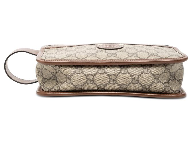 Clutch Gucci Beige GG Supreme Interlocking G - vista 3