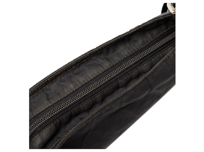 Bolsa Transversal Prada Black Tessuto Zip Top Preto - vista 8