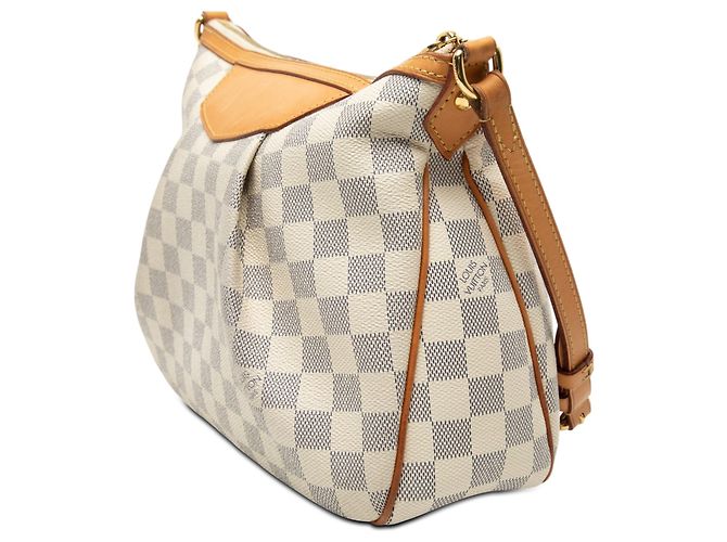 Louis Vuitton White Damier Azur Siracusa PM Bianco - vista 2