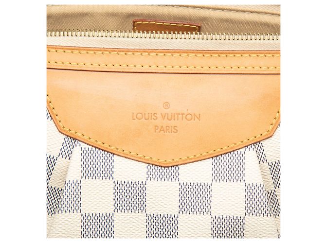 Louis Vuitton White Damier Azur Siracusa PM Bianco - vista 7