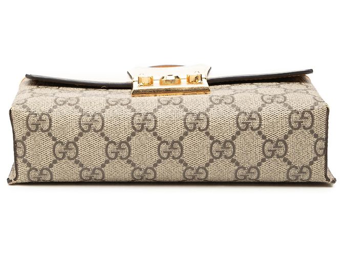 Borsa Gucci Beige Mini GG Supreme Padlock - vista 3
