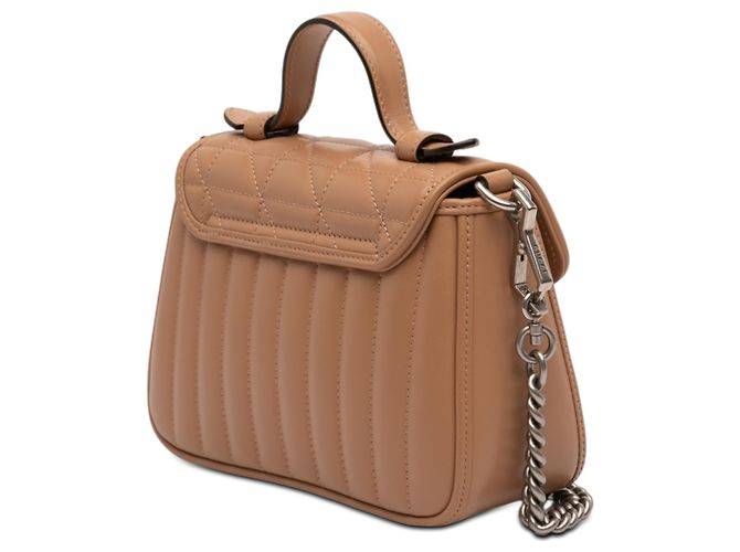 Borsa Gucci Aria in pelle matelassé Mini GG Marmont marrone - vista 2