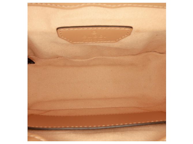 Borsa Gucci Aria in pelle matelassé Mini GG Marmont marrone - vista 4
