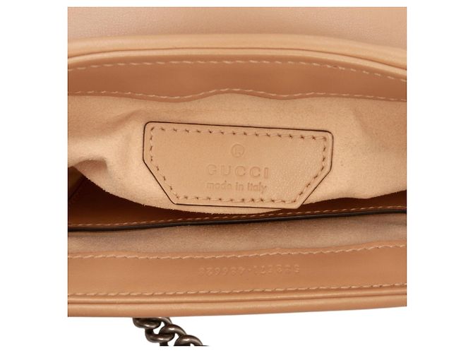 Borsa Gucci Aria in pelle matelassé Mini GG Marmont marrone - vista 5