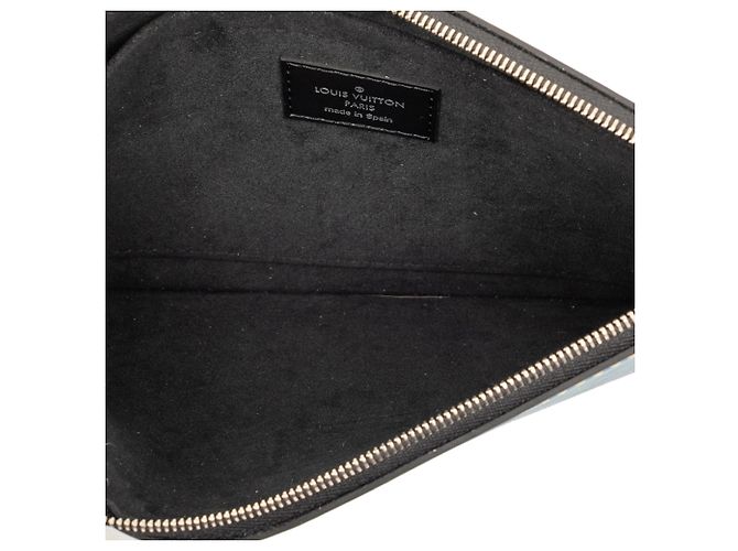 Pochette Louis Vuitton Neverfull in Epi Denim blu - vista 4