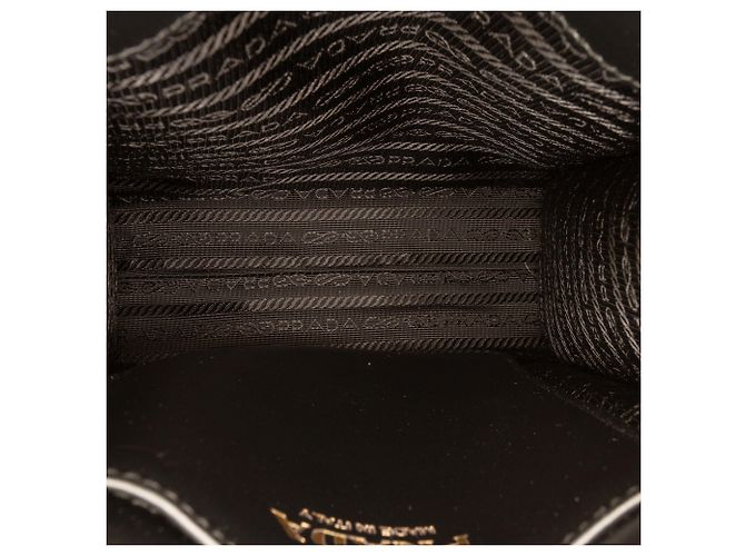 Borsa Prada Brown Mini Embroidered Jacquard Symbole Triangolo Marrone - vista 4