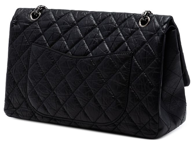 Chanel Black Quilted Aged Calfskin Reissue 2.55 Double Flap 227 Nero - vista 2