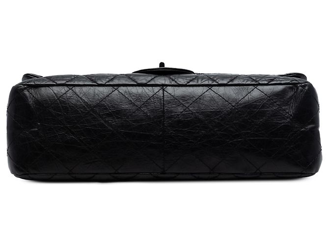 Chanel Black Quilted Aged Calfskin Reissue 2.55 Double Flap 227 Nero - vista 3