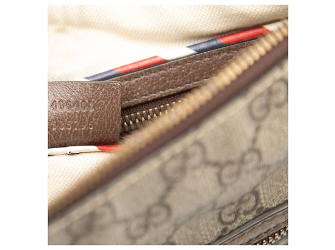 Gucci Beige GG Supreme Web Courrier Crossbody - vista 6