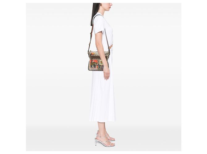 Gucci Beige GG Supreme Web Courrier Crossbody - vista 7