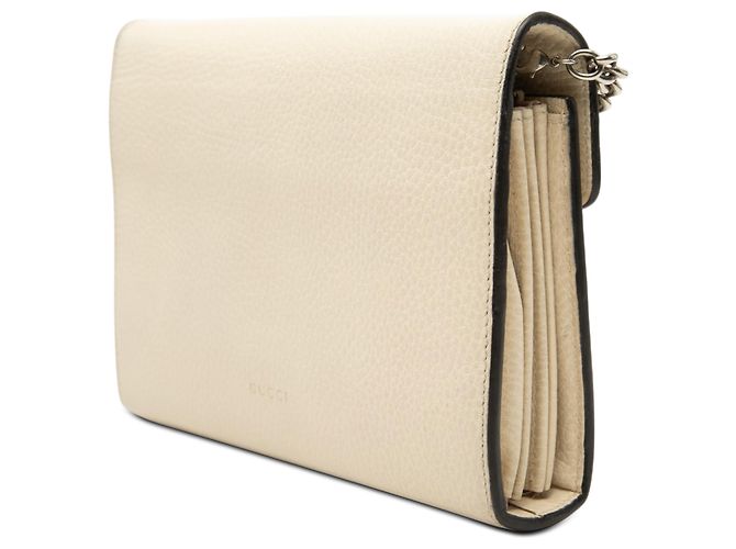 Portafoglio con catena Dionysus in pelle di vitello marrone Gucci Beige - vista 2
