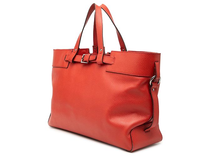 Bolsa satchel Gucci em couro de bezerro vermelho com fivela - vista 2