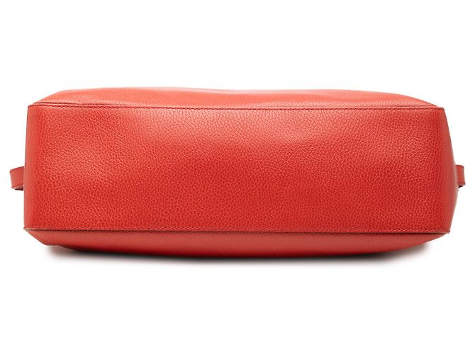 Bolsa satchel Gucci em couro de bezerro vermelho com fivela - vista 3