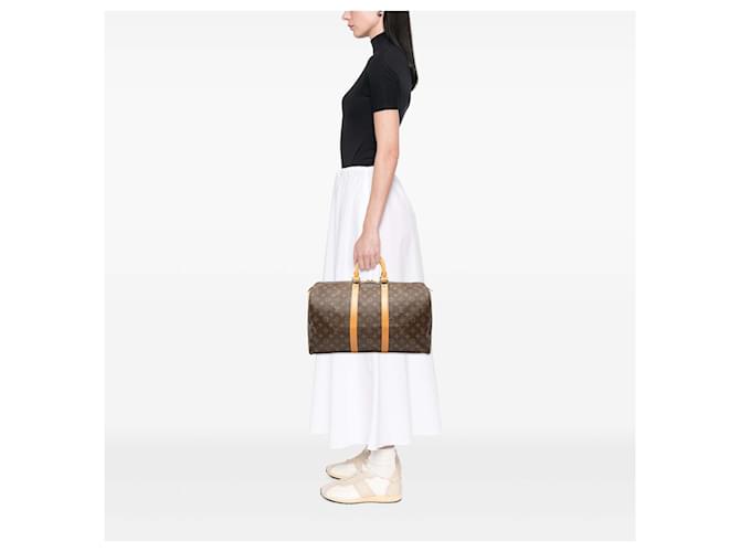 Louis Vuitton Marrone Monogram Keepall 45 - vista 8