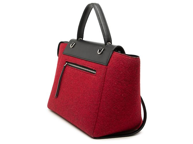 Belt Bag Céline Bolsa tiracolo Celine Red Mini em feltro e pele de vitela Vermelho - vista 2