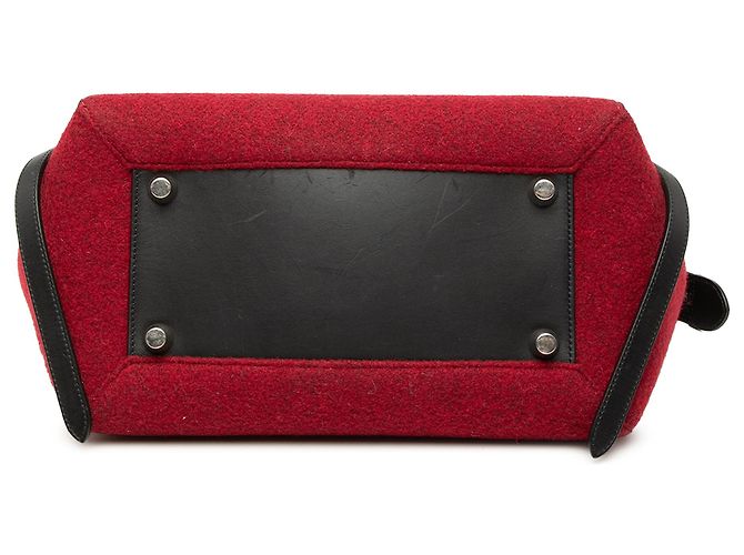 Belt Bag Céline Bolsa tiracolo Celine Red Mini em feltro e pele de vitela Vermelho - vista 3
