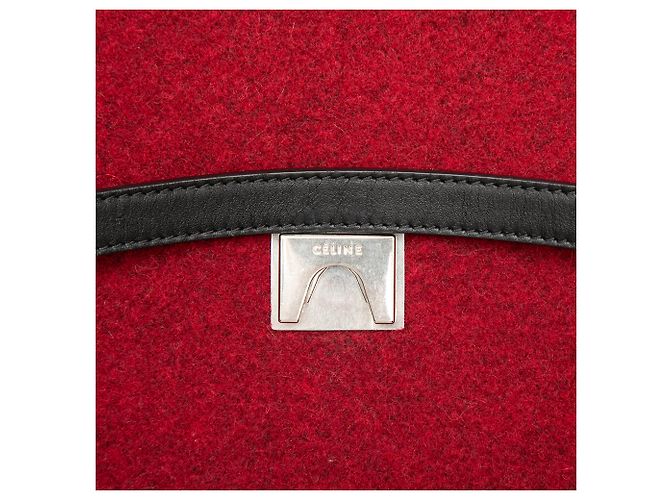 Belt Bag Céline Bolsa tiracolo Celine Red Mini em feltro e pele de vitela Vermelho - vista 5