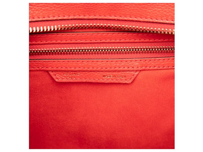 Céline Celine Red Micro Calfskin Luggage Tote Rot - Ansicht 5