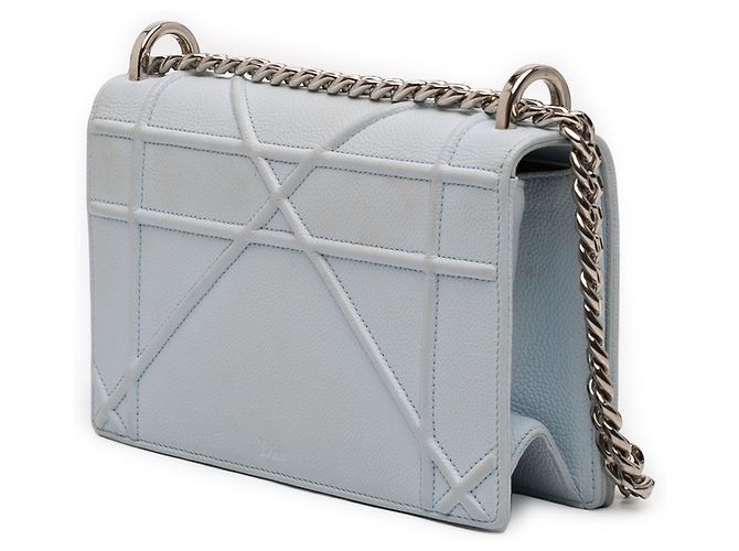 Dior Blue Small Grained Calfskin Diorama Flap Blu chiaro - vista 2