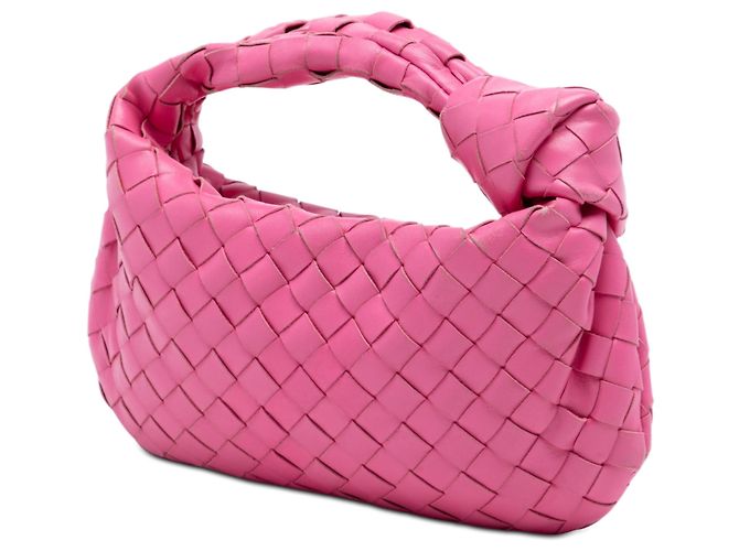 Bottega Veneta Mini Jodie em nappa Intrecciato rosa - vista 2