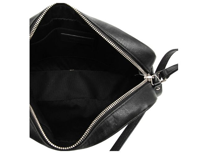 Borsa a tracolla Lou Monogram in tela bianca Saint Laurent Bianco - vista 4