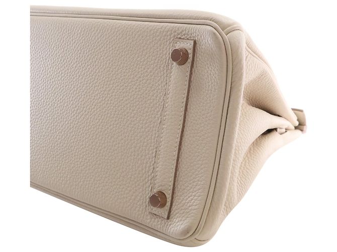 Hermès White Togo Birkin Retourne 30 Bianco Crudo - vista 10