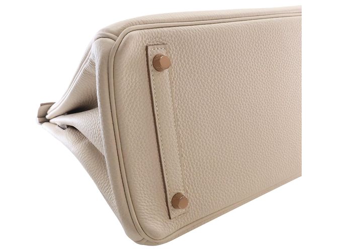 Hermès White Togo Birkin Retourne 30 Bianco Crudo - vista 11