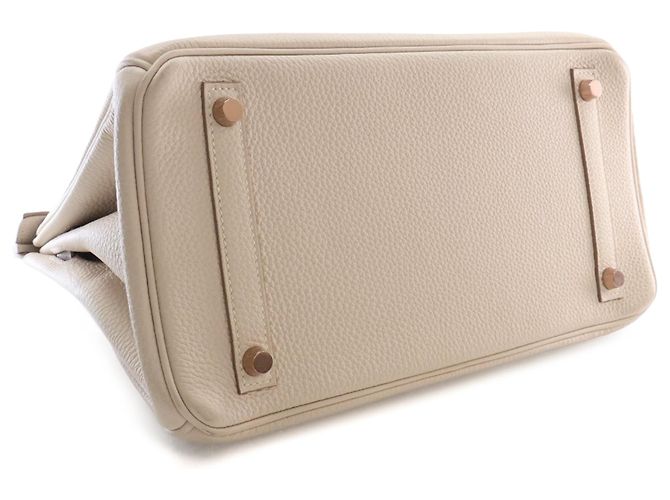 Hermès White Togo Birkin Retourne 30 Bianco Crudo - vista 13